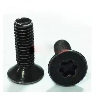 

M2.5x4mm Torx Screw Flat Head Screws T & TX DIN965 Countersunk Six stars Carbon steel Bolts Black 30pcs