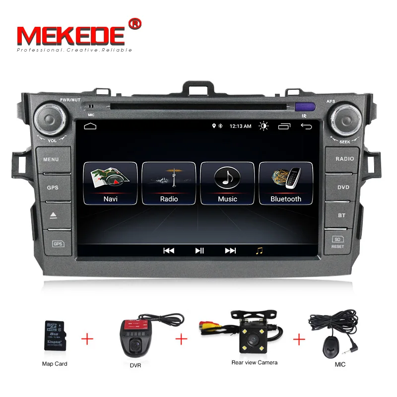 

MEKEDE Quad core Android8.1 Car multimedia player for toyota corolla 2007 2008 2009 2010 2011 support gps navigator dvd player