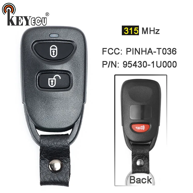 

KEYECU 315 МГц FCC: PINHA-T036 P/N: 95430-1U000 Замена 2 + 1 3 кнопочный пульт дистанционного управления для Kia Rio 2009-2011, Sorento 2009-2013