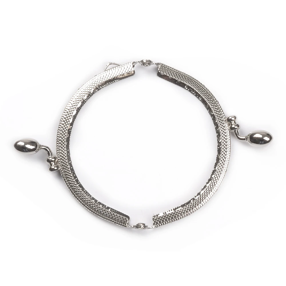 8.5cm Retro Round Metal Purse Frame Handle for Clutch Bag Coin Kiss Clasp Lock Antique Bronze Hardware Bag Accessory