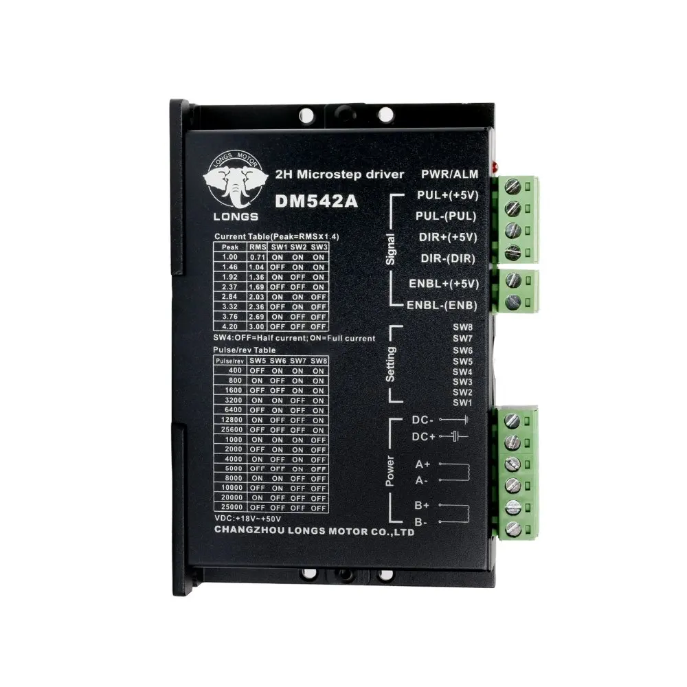 Драйвер шагового двигателя DM542A PEAK 4.2A 18-50 В постоянного тока Z &amp BB плата DB25