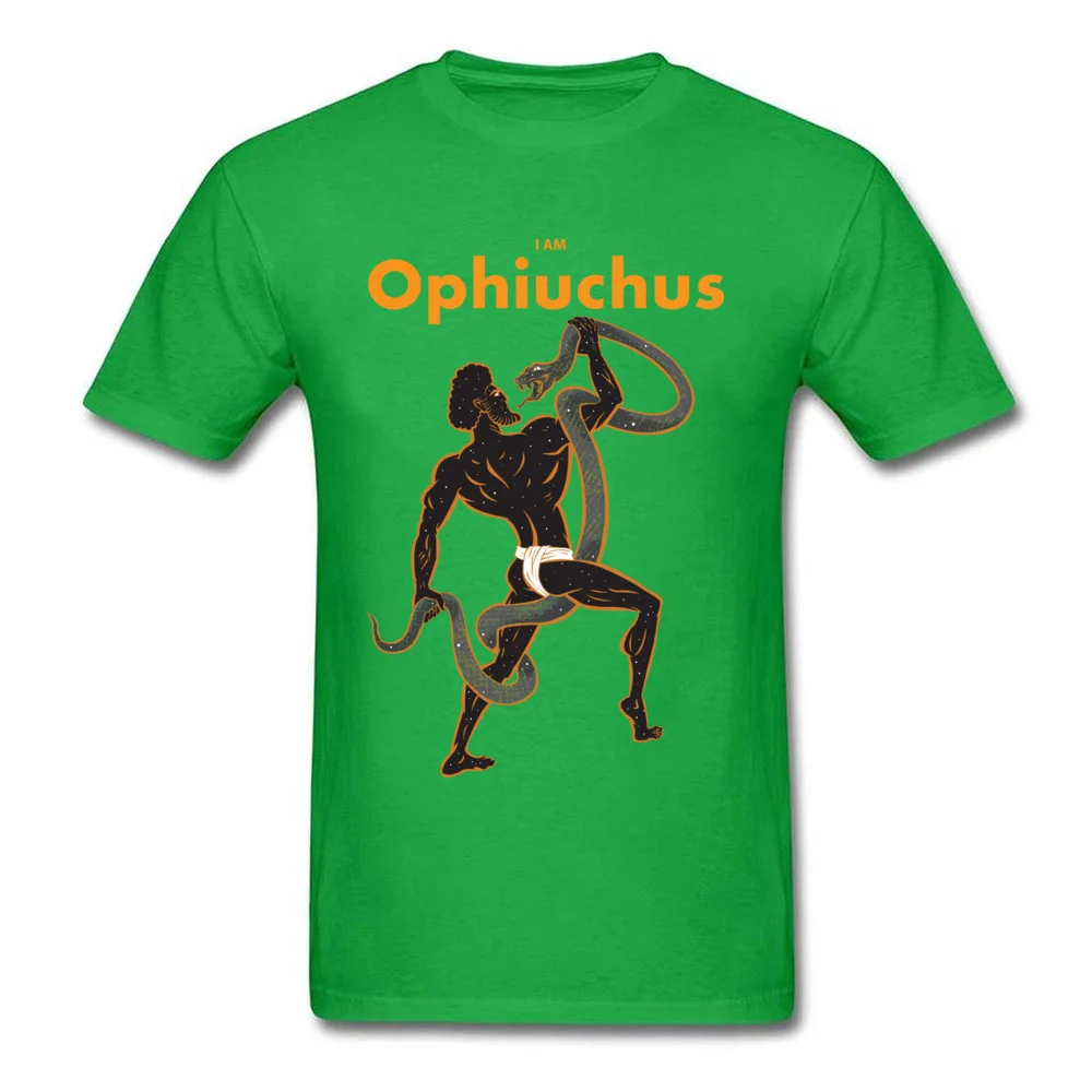 I Am Ophiuchus Summer Fall 100% Cotton Crew Neck T Shirt Short Sleeve Simple Style T-Shirt Dominant Design Tshirts I Am Ophiuchus green