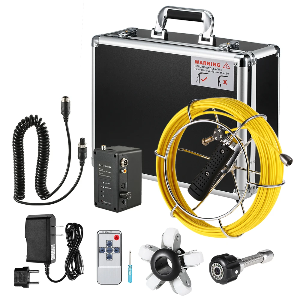 

20M/30/40M Pipe Inspection Camera Drain Sewer Pipeline Industrial Snake Camera fish finder Pesca underwater 9 Inch