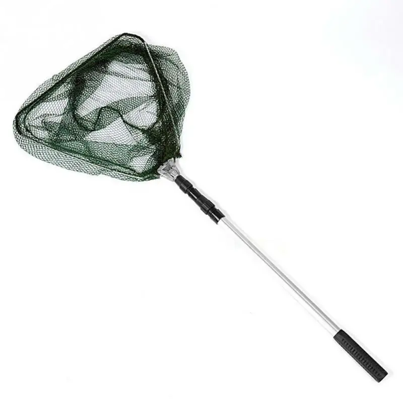 

Portable Triangular Folding Fishing Net Landing Net 3 Section Extendable Aluminium Pole Handle 65-175cm Fishing Tackle