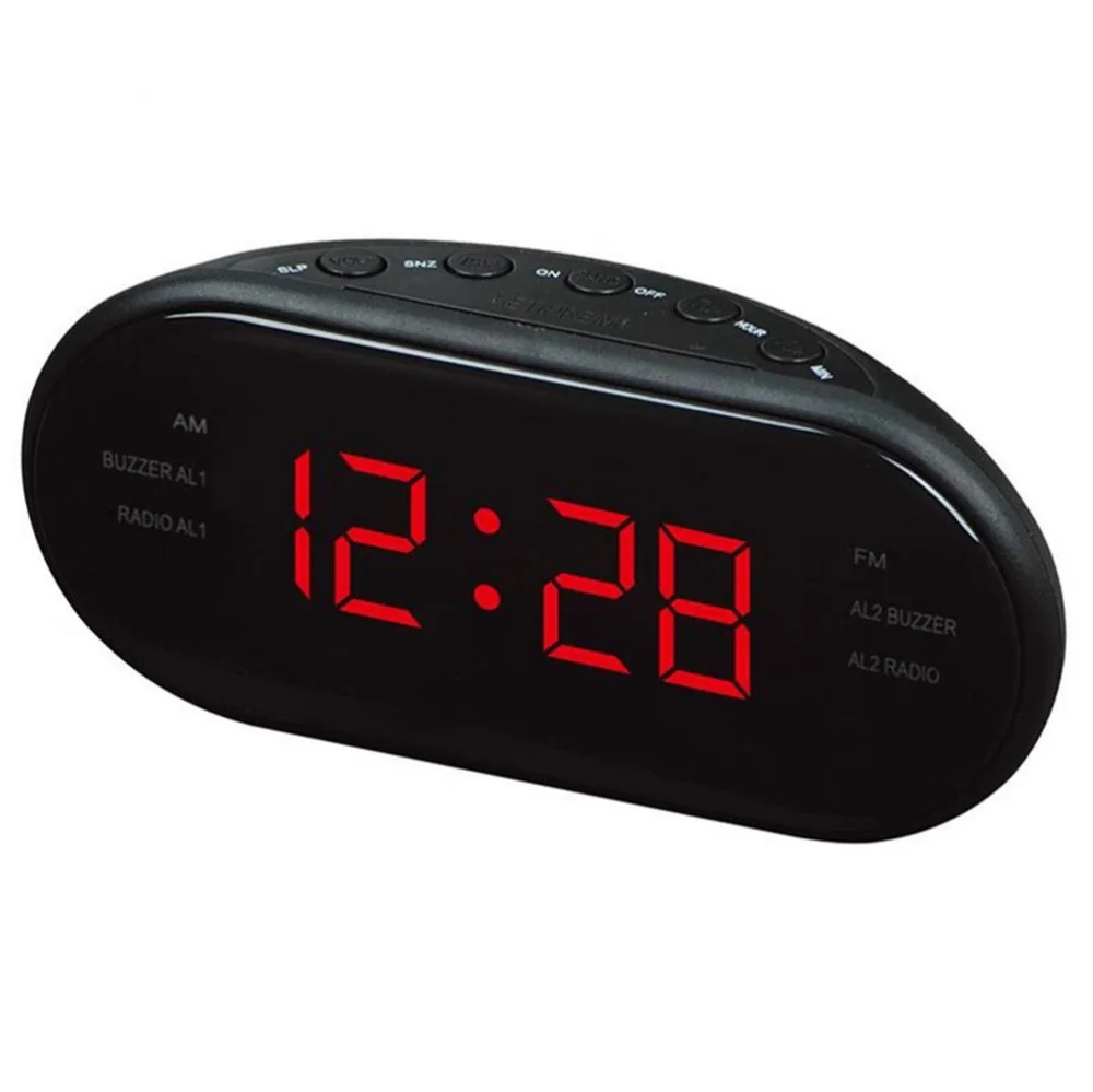New Fashion Modern AM/FM LED Clock Radio Electronic Desktop Alarm Clock