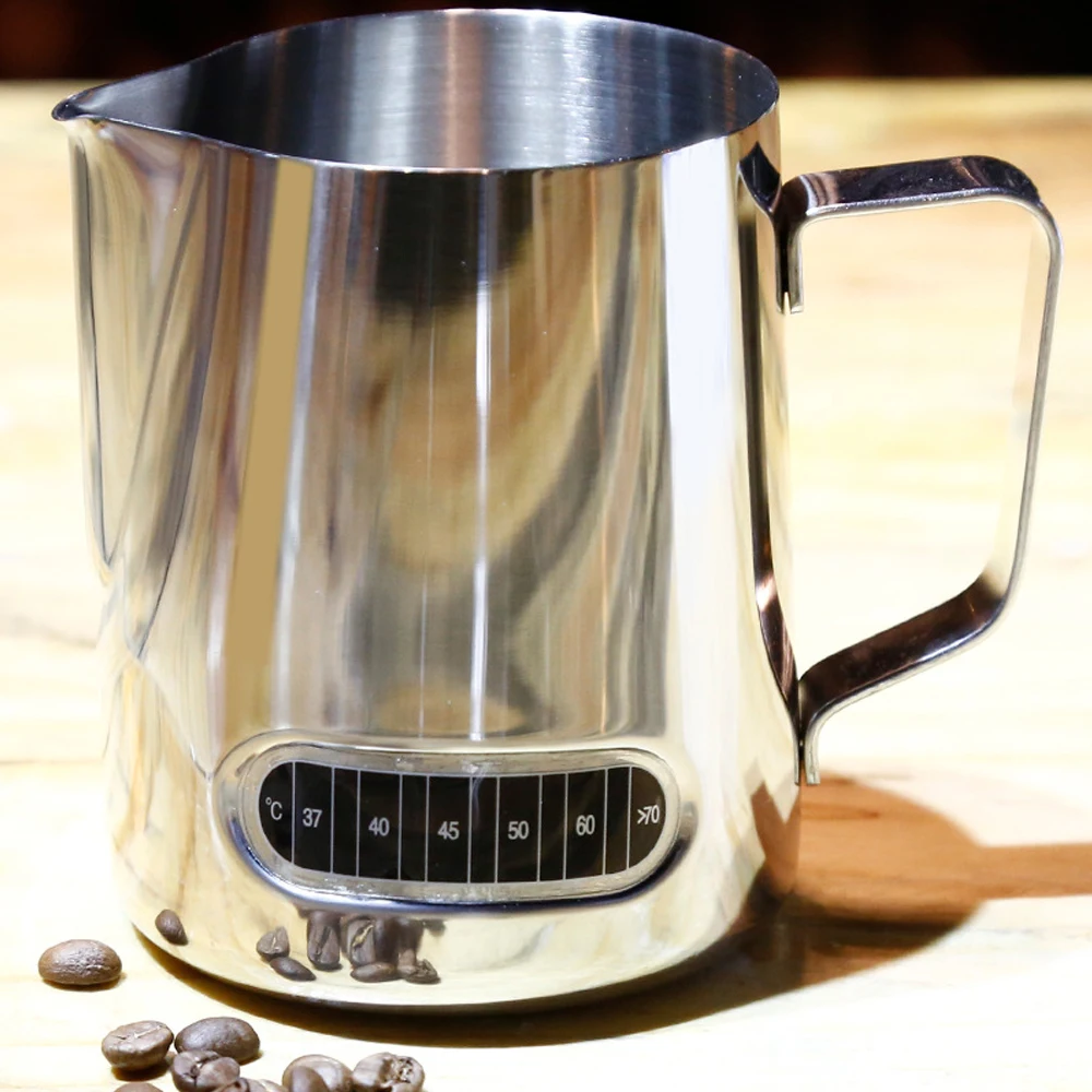 600ml Pull-up cup with tip tip and temperature Thickened 304 stainless steel kettle Coffee sparkler milk cup Kitchen accessories (3)