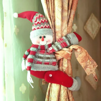 

Creative Christmas Decorations for Home Curtain Buckle Large Santa Claus Snowman Doll Window Showcase Ornaments Indoor Decor
