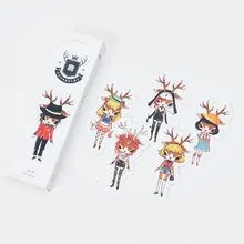 30 шт./кор. милый олень девушка бумага Bookmarks kawaii канцелярские принадлежности держатель книги сообщения школьные принадлежности papelaria подарки для детей