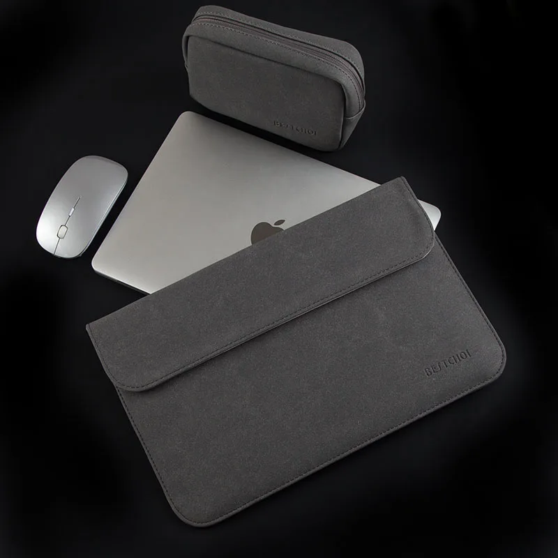 13," Сумка для ноутбука Macbook air 13 Чехол для ноутбука 15,4 для Pro retina 11 12 15 кейс для ноутбука, лэптопа для Dell Hp acer матовая - Цвет: Dark gray and bag