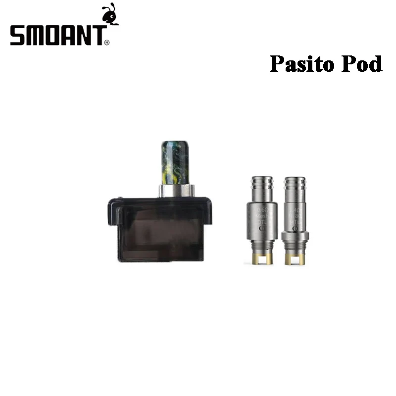 

Original Smoant Pasito Pod Cartridge 3ml with MTL Ni80 Coil 1.4ohm DTL Mesh Coil 0.6ohm for E Cigarette Smoant Pasito Pod Vape