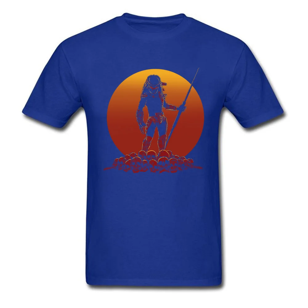 hunter on sunset 1 5503 100% Cotton Tops T Shirt for Men Print Top T-shirts High Quality Crew Neck Sweatshirts Short Sleeve hunter on sunset 1 5503 blue