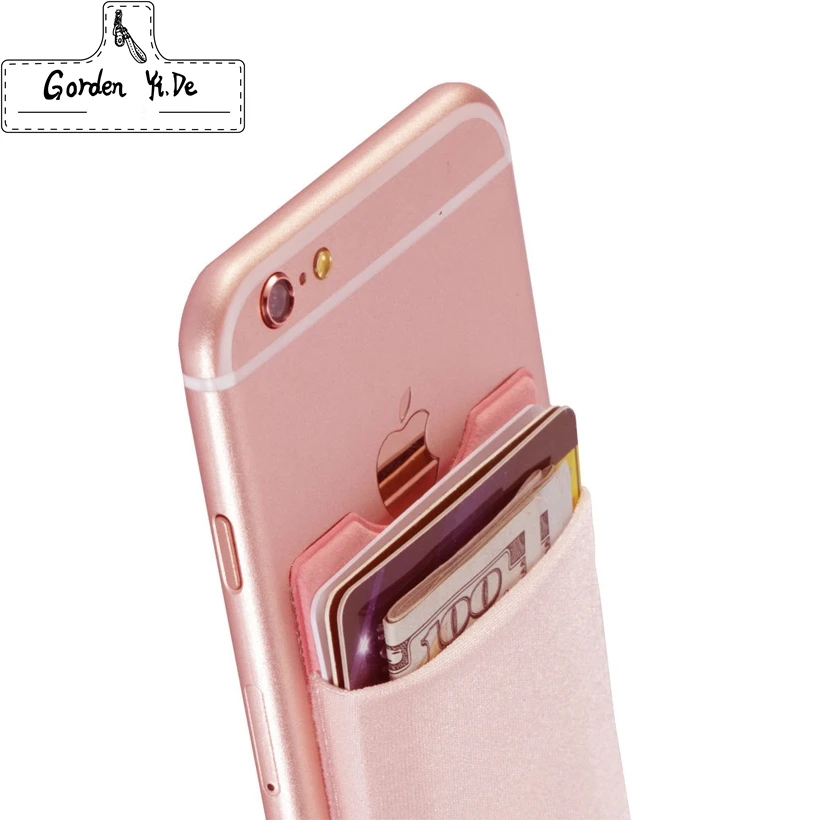 Elastic Lycra Cell Phone Wallet Case Credit ID Card Holder