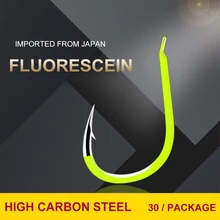 60 шт. световой Рыбалка Крючки Аутентичные колючей крюк с Рыбалка линии отменил рыболовный крючок 10#11#12#13# YG24