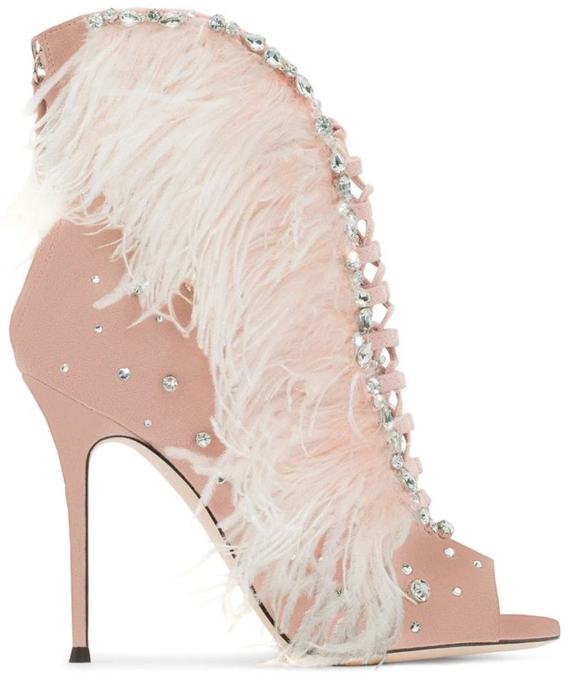 Giuseppe-Zanotti-Charleston-Pink-Suede-and-Feathers-High-Heel-Sandals