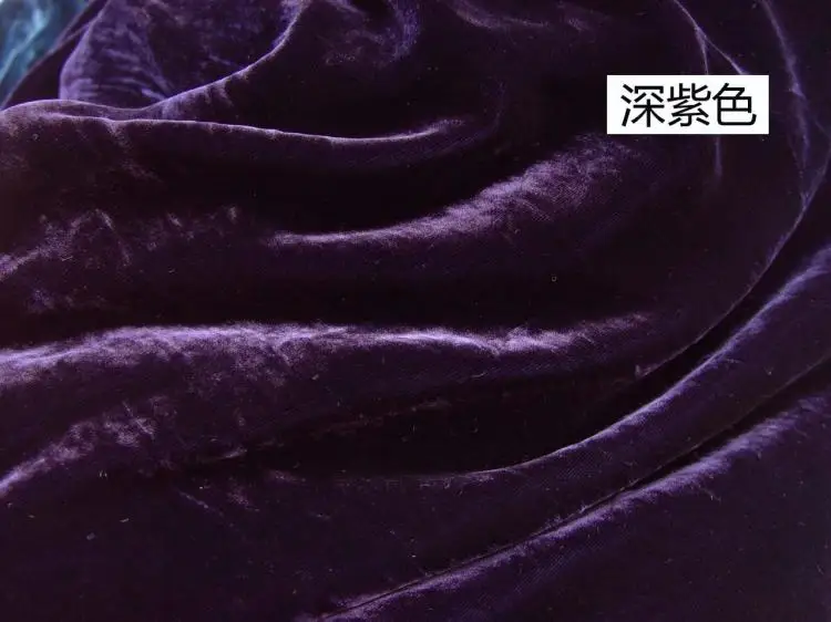 Чистый цвет бархатные шелковые ткани из плюша возраст сезон шелк тутового шелкопряда бархат ткани для cheongsam платье юбка костюм - Цвет: 34