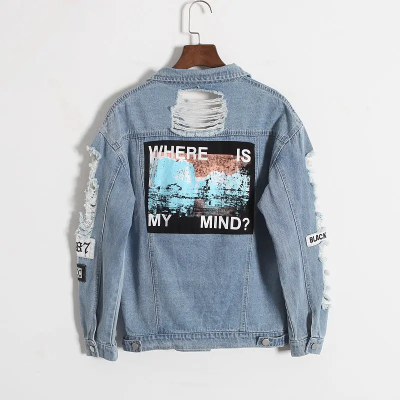 

Autumn Winter Casual Slim Fit Long Sleeve Denim Jacket Coat