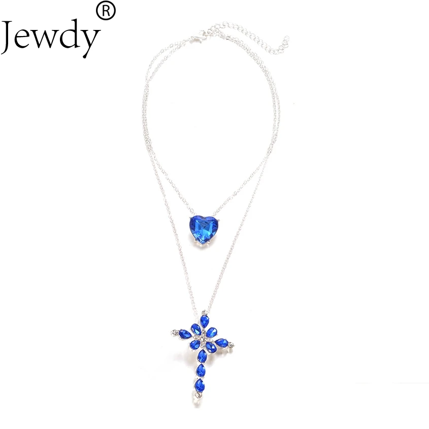 Новейшее ожерелье Jewdy 2018 с подвеской крестом женское колье чокер в форме сердца