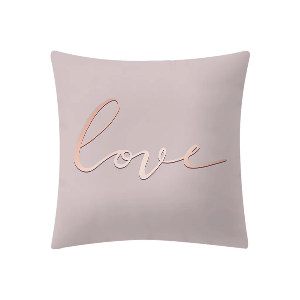

Rose Gold Pink Print Throw Pillow Case Decorative Pillows Cover For Sofa Seat Cushion Cover 45x45cm Home Decor