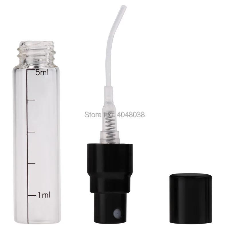 5 ML Glass Perfume Refillable Bottle Transparent Cosmetic Container Atomizer with Scale Shoppe Trial Bottle Perfume Spray Vials (4)