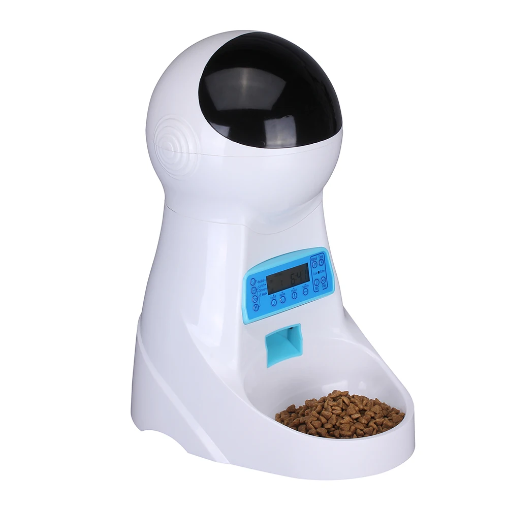 

Automatic Pet Feeder With Voice Record Pets food Feeding Bowl For Dogs Cat LCD Screen Dispensers Pet Supplies 4 times 1 Day