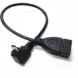 90 градусов вниз кабель для передачи данных Micro USB OTG Micro USB мужчин и женщин адаптер для samsung htc Android мобильного телефона