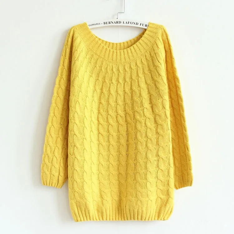 Женский свитер желтый высокий эластичный круглый вырез сплошной цвет трикотажные пуловеры повседневные женские Pull Femme Топы Casacos Femininos Sweter - Цвет: yellow