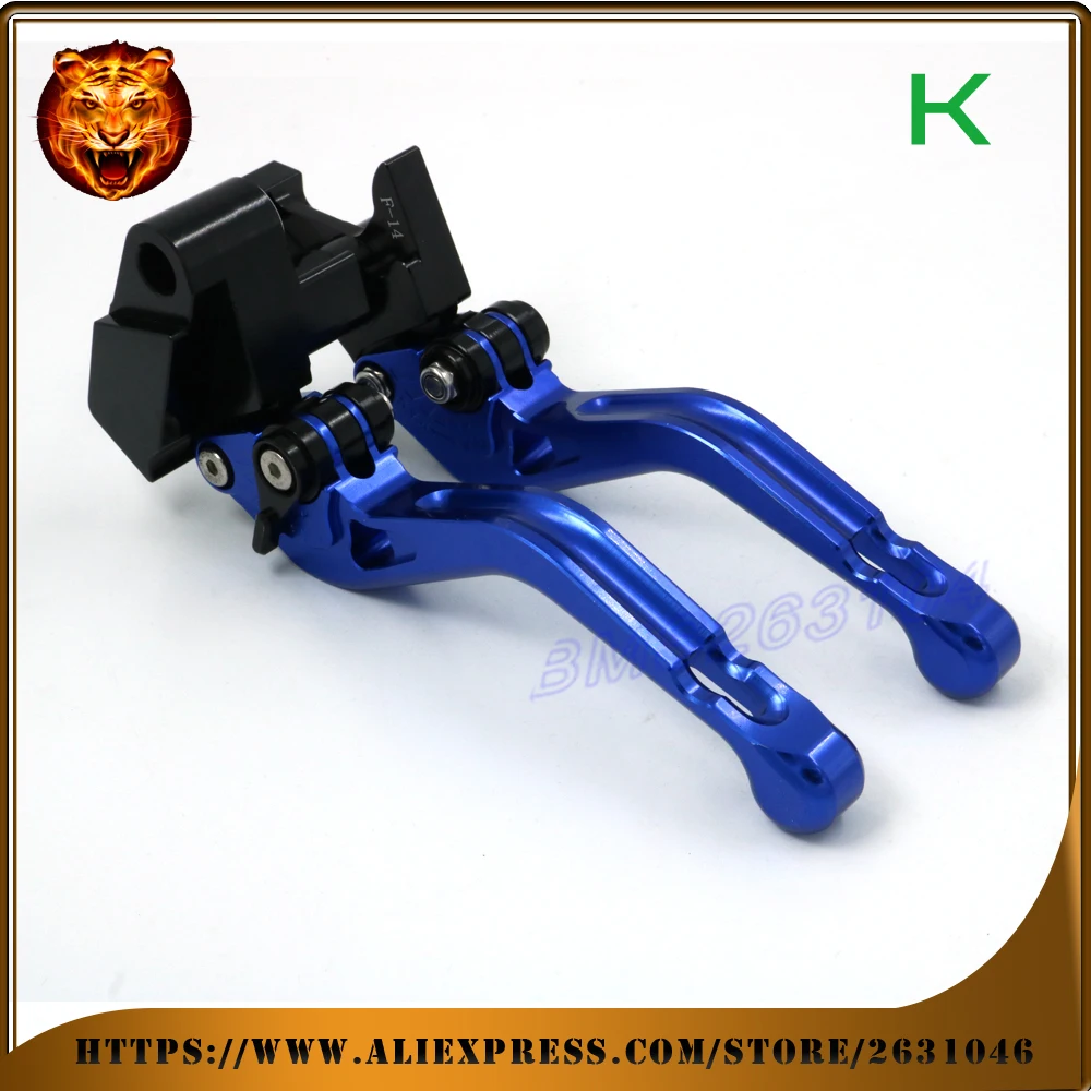 Регулируемый Короткие сцепные рычаги для kawasaki Z750S Z750 S 2006 2007 2008 ; синяя юбка-пачка зеленого Аксессуары для мотоциклов