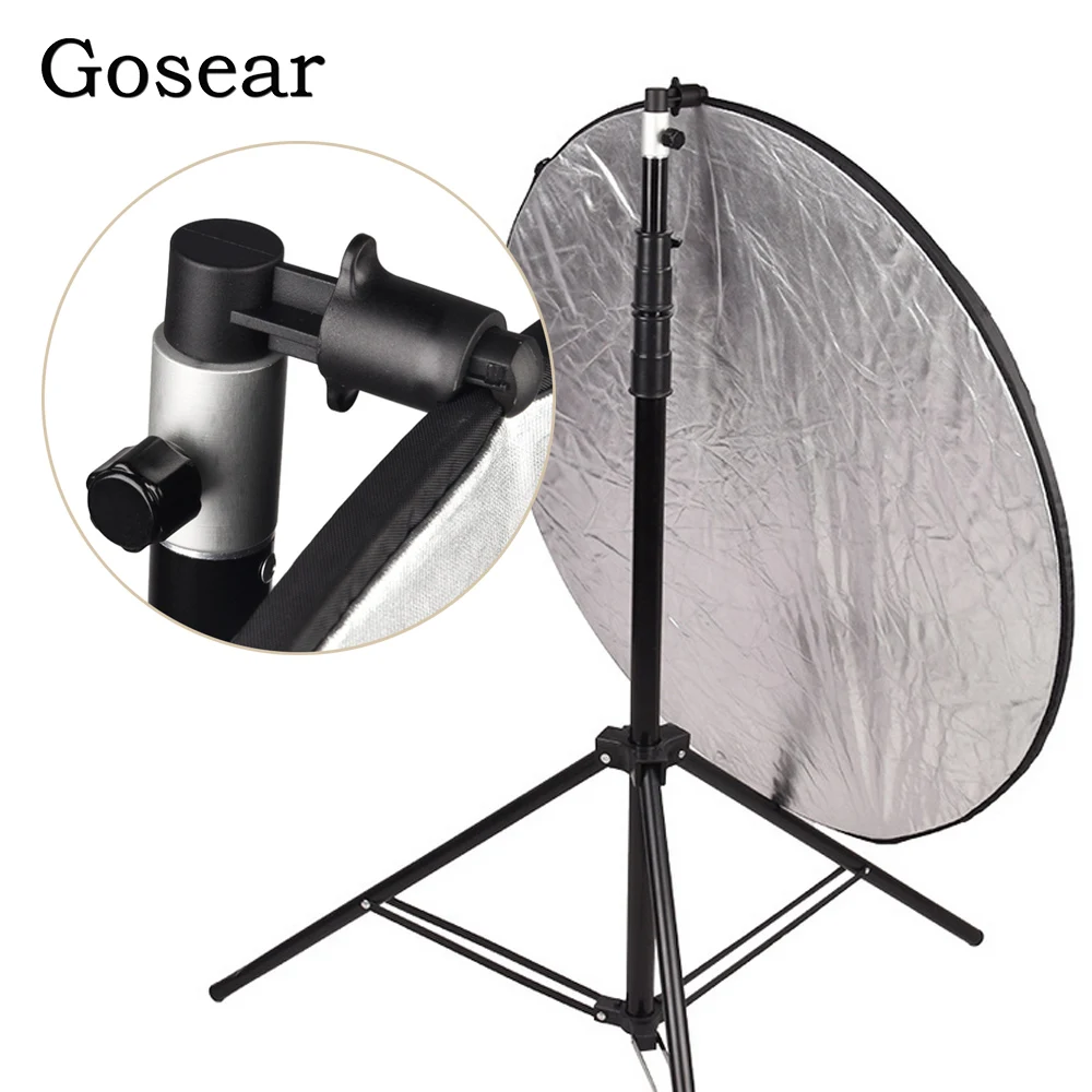 Gosear 85 см 33 inch черный двойной слой и серебро фото диффузор фото Studio вспышка со светоотражателем мягкие Аксессуары для зонтов