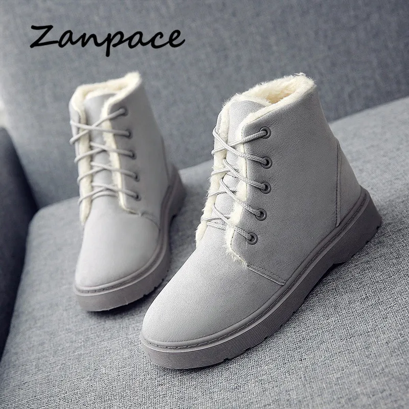 Женские ботинки ZANPACE 4 цветов повседневные женские зимние женская зимняя обувь
