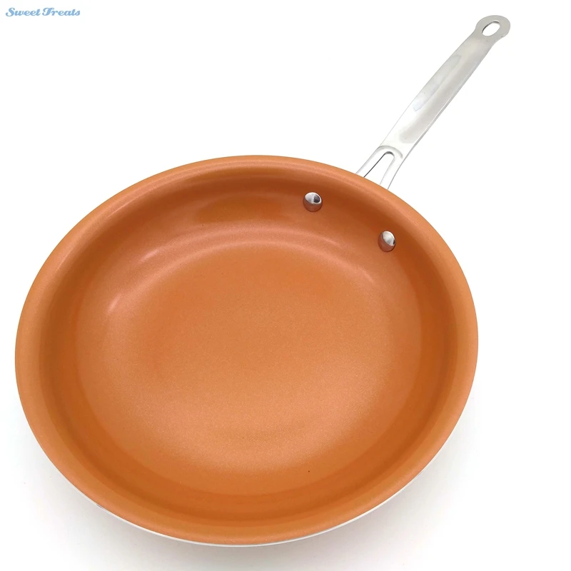 Sweettreats Non Stick Copper Frying Pan With Ceramic Coating And Sweettreats Non Stick Copper Frying Pan With Ceramic Coating And Induction Cooking Oven Dishwasher Safe 10 Inches 12inch In Pans From Home Garden On