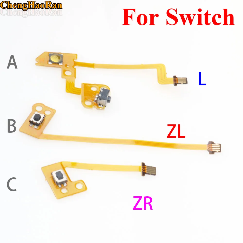 

ChengHaoRan 3PCS/SET ZL ZR L Button Ribbon Flex Cable for Nintend Switch NS Joy Con Stick Caps Skin for Joy-Con Controller