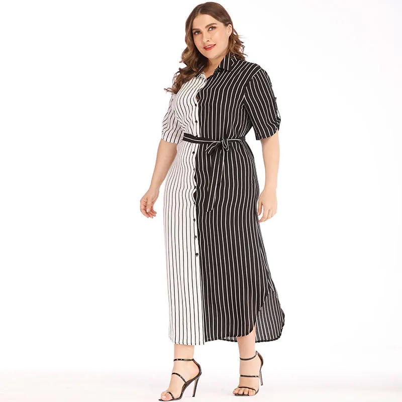 

Muslim Women Dress Print Striped Kaftan Dubai Islamic Summer Large Size Femme Maxi Abaya Turkish Singapore Jilbab Dubai