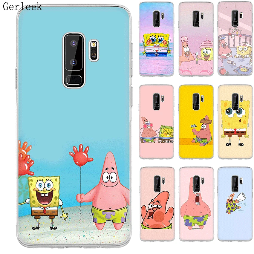 

Gerleek SpongeBob SquarePants Case For Samsung Galaxy S3 S4 S5 S6 S7 Edge S8 S9 S10e S10 Plus Note 8 9 M20 M30 Cover