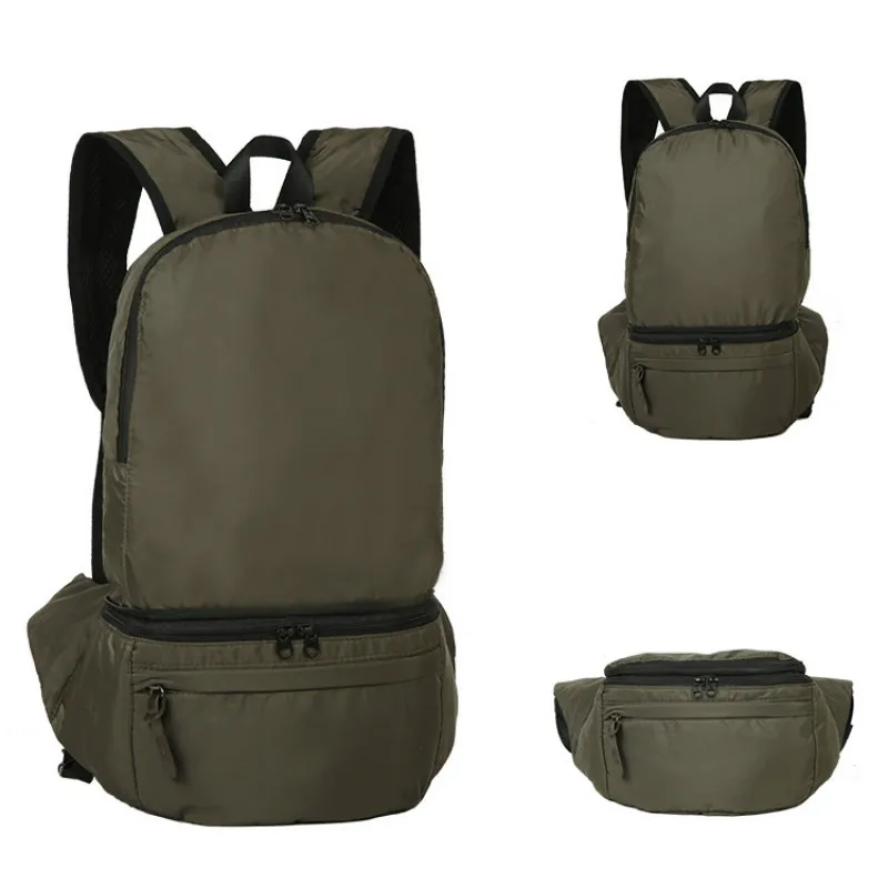Водонепроницаемый рюкзак для альпинизма унисекс мужской рюкзак для путешествий для спорта на открытом воздухе походный рюкзак складной школьный рюкзак - Цвет: Green