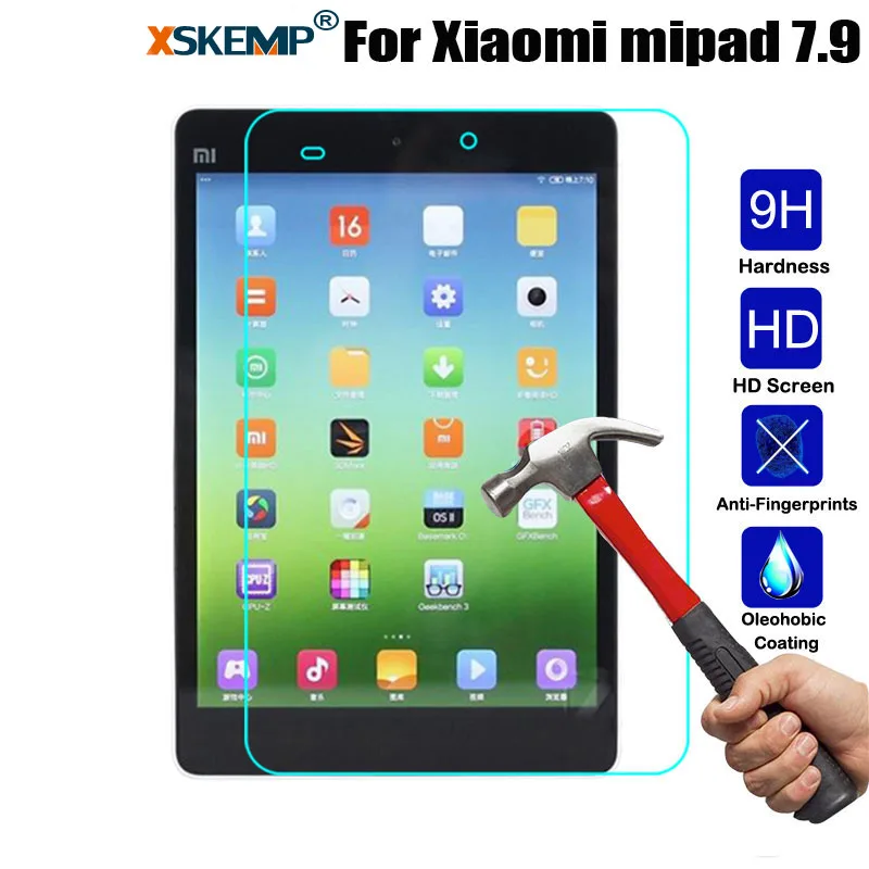 XSKEMP 9H Real Tempered Glass For Xiaomi Mipad mi Pad 7.9" Screen Protector Tablet Protective Film 2 7.9 | Мобильные телефоны и