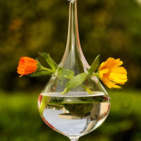 Прозрачный в форме капли воды форма стеклянная висячая Ваза Бутылка гидропонный контейнер растение цветок стол Сделай Сам Свадебный декор
