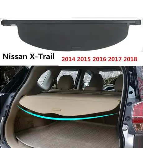

High Qualit Car Rear Trunk Cargo Cover Security Shield Screen shade Fit For Nissan X-Trail 2014 -2018 (Black,Beige) BY EMS