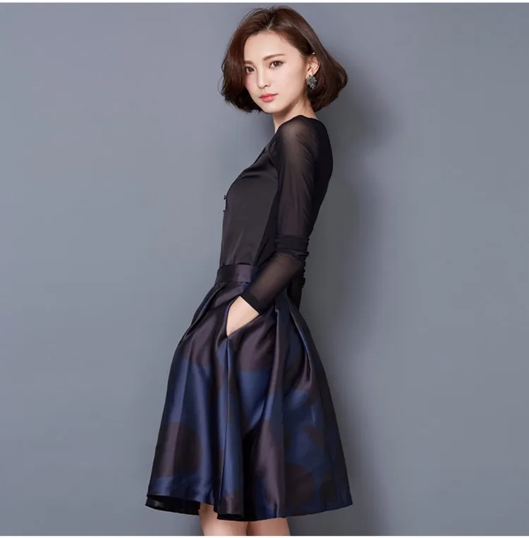 Women Plus Size Blusa Feminino 2016 Spring Autumn Fashion V-Neck Silk Blouses Mesh Long Sleeve Embroidery Basic Tops Shirt A421  I (2)