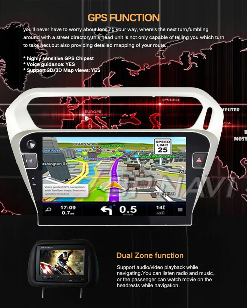 android top box For Citroen C-Elysee 2014