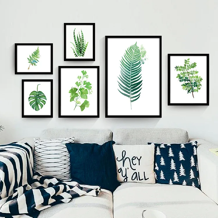 Modern-Canvas-Art-Print-Poster-Canvas-Oil-Painting-by-Numbers-Green-leaves-print-Wall-Pictures-for (2)