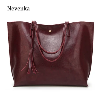

Nevenka Women Large Totes Leather Handbags Female Vintage Tote Bag Ladies Big Shopping Bags Ladies Hand Bags for Women 2018