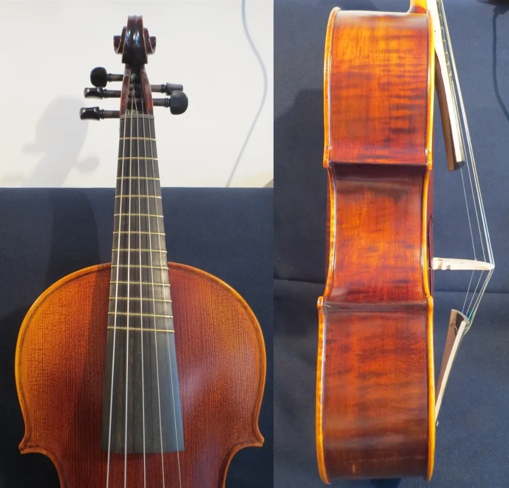 

Thicker rib 5 string viola 18" sideling frets viola ,deep bass sound #11614