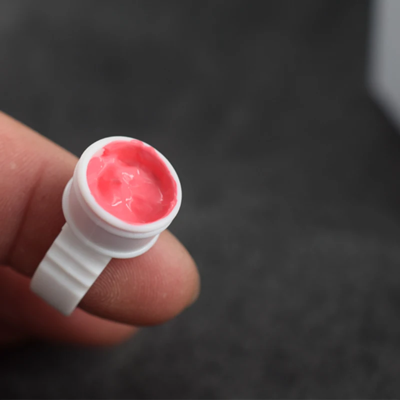 

500 PCS Cheap Permanent Makeup Ring No Divider Medium Size Tattoo Ink Eyebrow Lip Tattoo Pigments Holder Rings Disposable