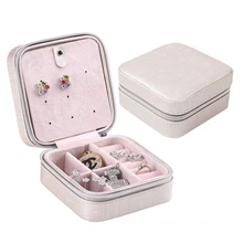 Fashion Mini Joyero Ataúd Cosméticos Bolsa de Viaje de Cuero Pendiente Del Anillo de la barra de Labios Caja de Almacenamiento de Pequeño