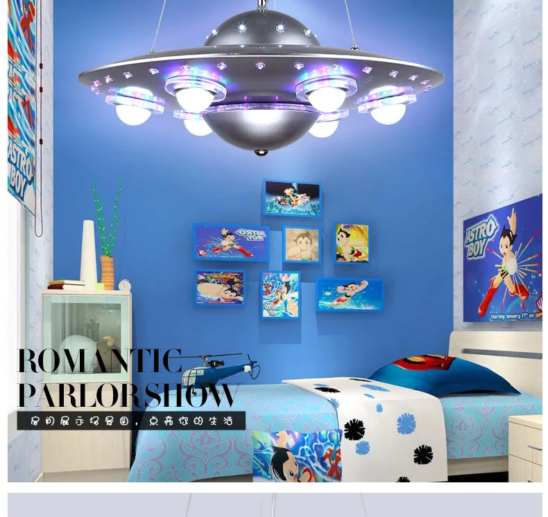 Ufo детская комната кулон Lightslampadario Bambini Abajur Infantil De Quarto Люстра для детей Детская комната Deco Enfant Chambre