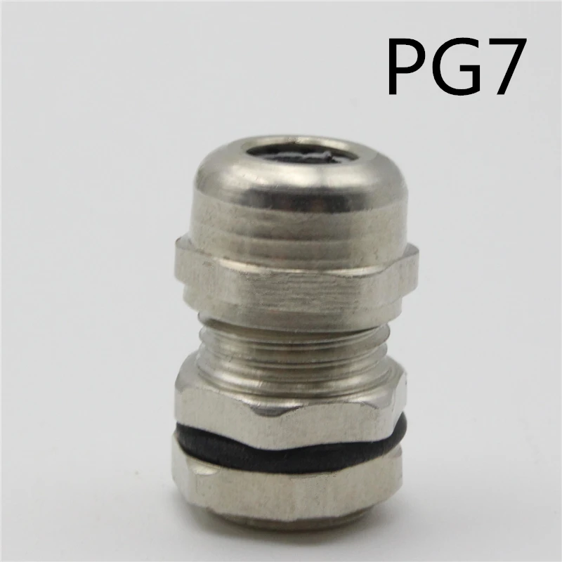 1piece PG7 Nickel Brass Metal Silica gel Waterproof Cable Glands