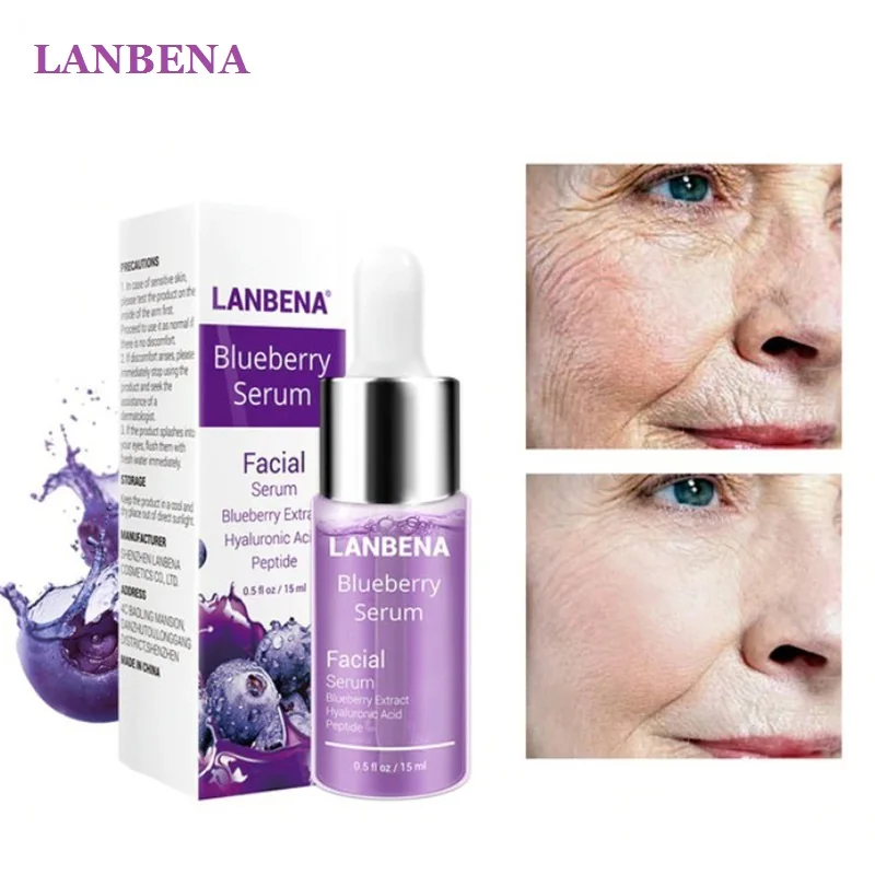 LANBENA Blueberry Hyaluronic Acid Serum Essence Oil Moisturizing Reduces Fine lines Whitening Anti-Aging Anti Wrinkle Skin Care LANBENA Blueberry Hyaluronic Acid Serum Essence Oil Moisturizing Reduces Fine lines Whitening Anti-Aging Anti Wrinkle Skin Care