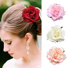 Artificial Rose Flower Hair Accessory Flower Crochet Headband Princess Party Baptism Shower Women Headdress Dress Accessories crochet christening dress crochet baptism dress