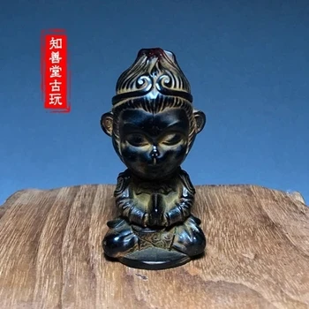 

Archaize natural ox horn carving Sun Wukong