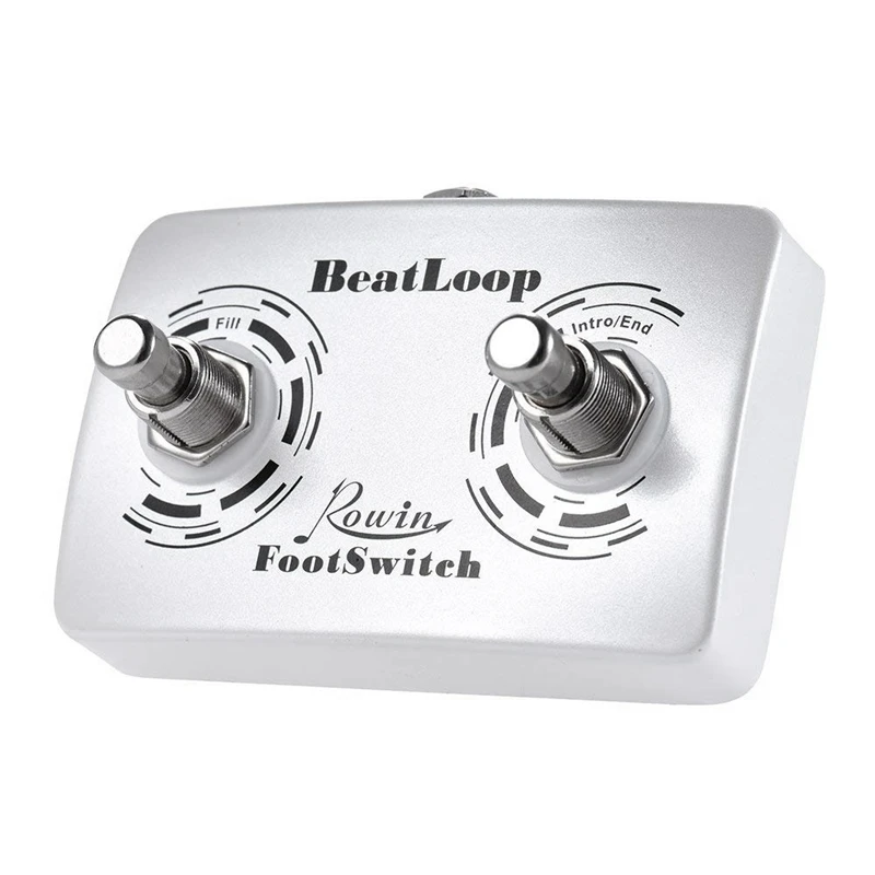 Rowin Dual Footswitch Foot Switch Pedal for Rowin BEAT LOOP Recording Effect Pedal with 6.35mm Cable